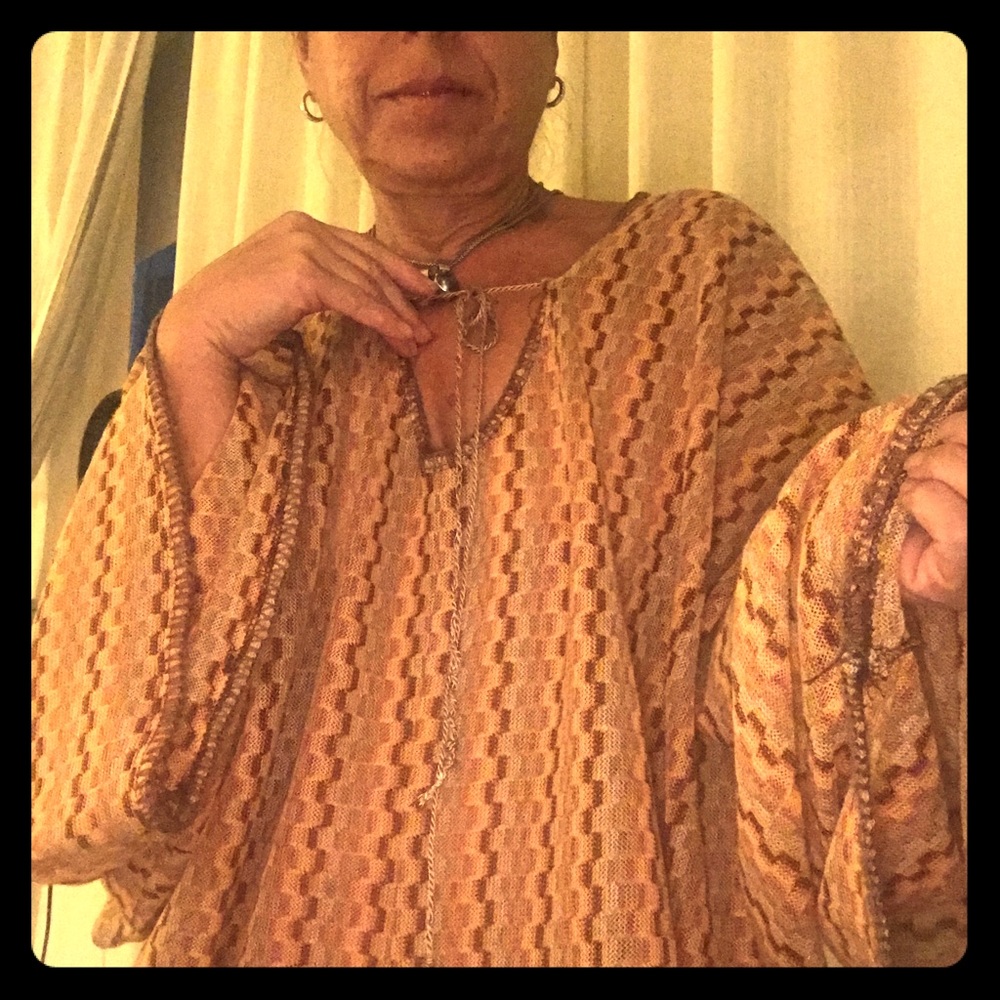 Knit textured bohemian shirt